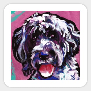 Portuguese Water Dog Pop Art Portrait Sticker